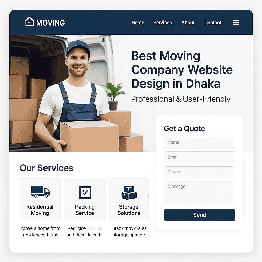 Best Moving Company Website Design in Dhaka – Professional & User-Friendly