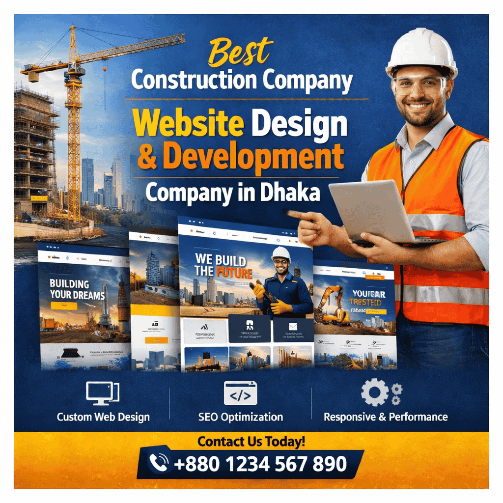 Best Construction Company Website Design & Development Company in Dhaka
